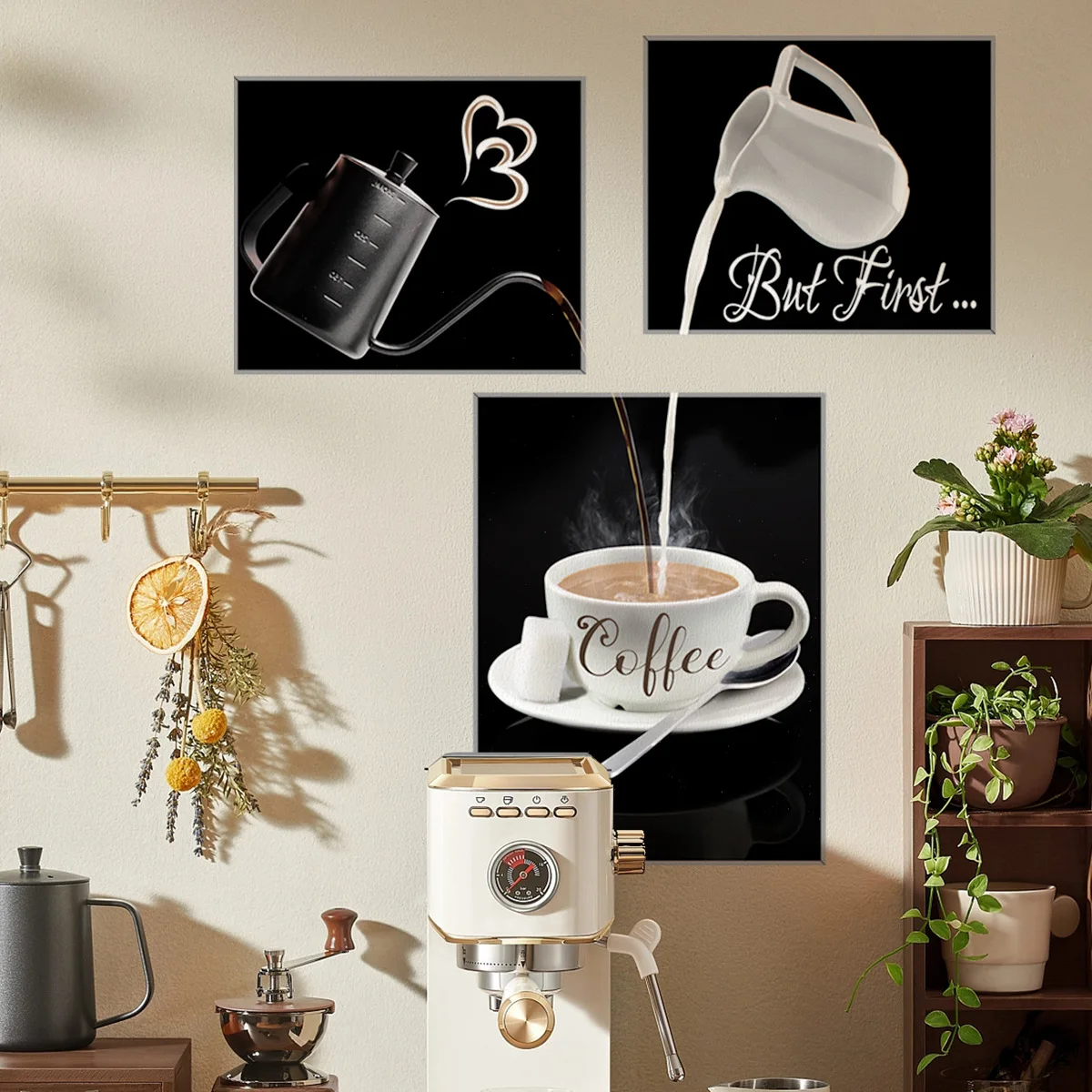 

Coffee Shop Wall Sticker Living Room Tea House Restaurant Background Wallpaper Decoration Mural Art Kitchen Decor