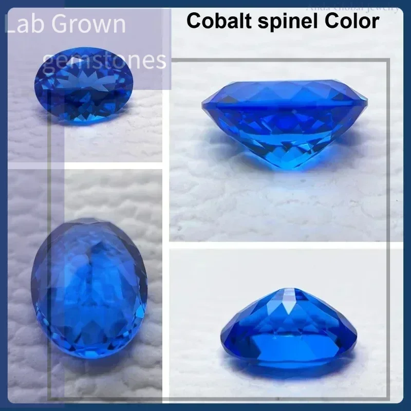 

L-Lab Grown Sapphire Oval Cut Blue Color Gems High Quality Low Cost For Jewelry Setting&Custom Design Selectable AGL Certificate