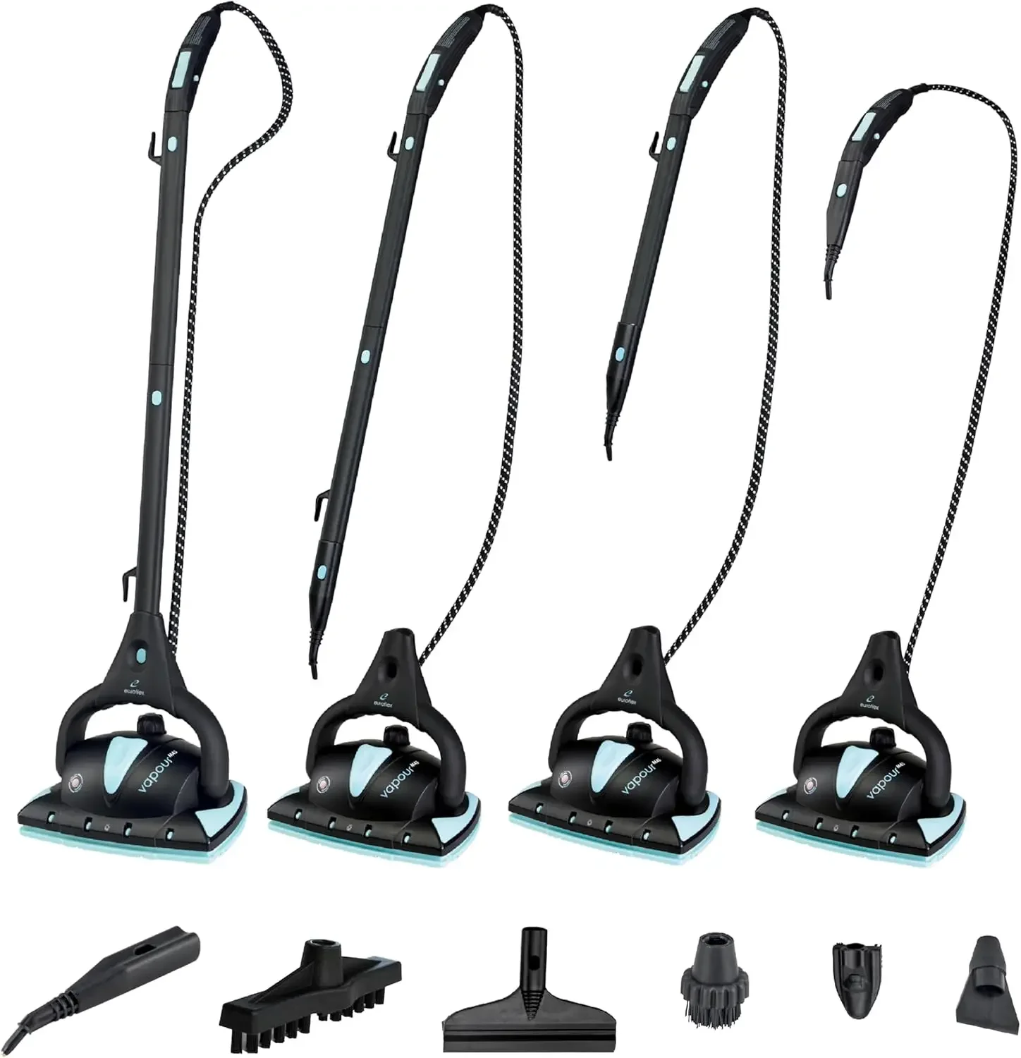 Pro Steam Mop & 18pc Multipurpose Portable Steam Cleaner for Hardwood, Carpets, Kitchens, Bath, Cars, Tile & Grout Cleani