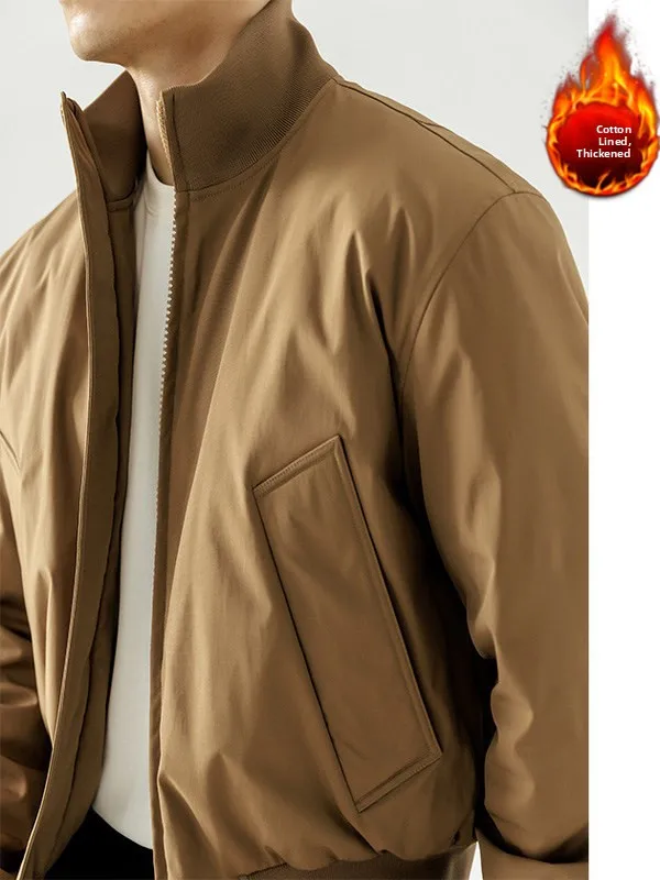 سترة طيران أمريكية الطراز للرجال، معطف قطني قصير سميك للخريف والشتاء، ملابس خارجية دافئة للشارع الراقي، ملابس كاجوال للراحة #5