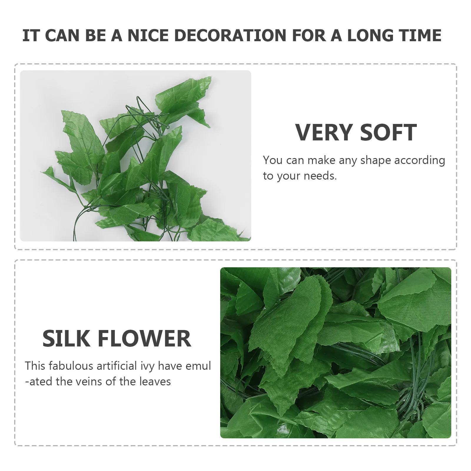 

5pcs Simulation Leaves Artificial Green Vine For Wedding Home Garden Office Decor Artificial Green Vine Fake Plant Ornament