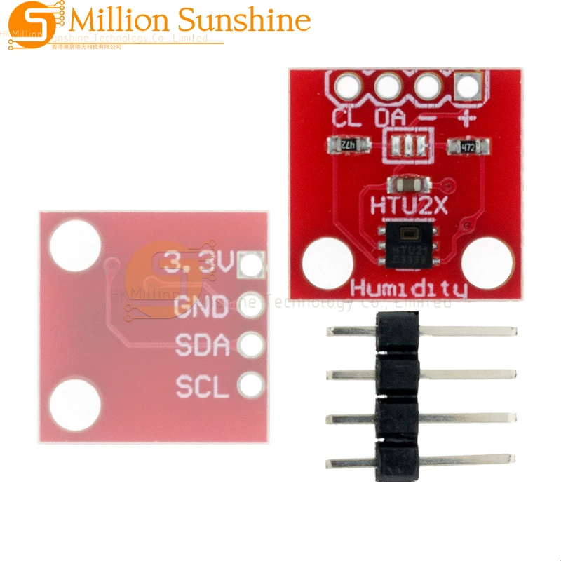 Sensor de temperatura e umidade, GY-213V-HTU21D, HTU21D, I2C, substitua o módulo SHT21, SI7021, HDC1080