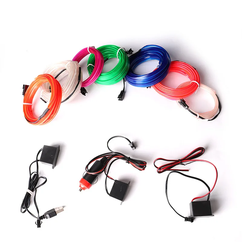 EL Cold Light Set 12V Cold Light Set Car Monochrome Cold Light Atmosphere Light Without Heat Loss Low Power Consumption