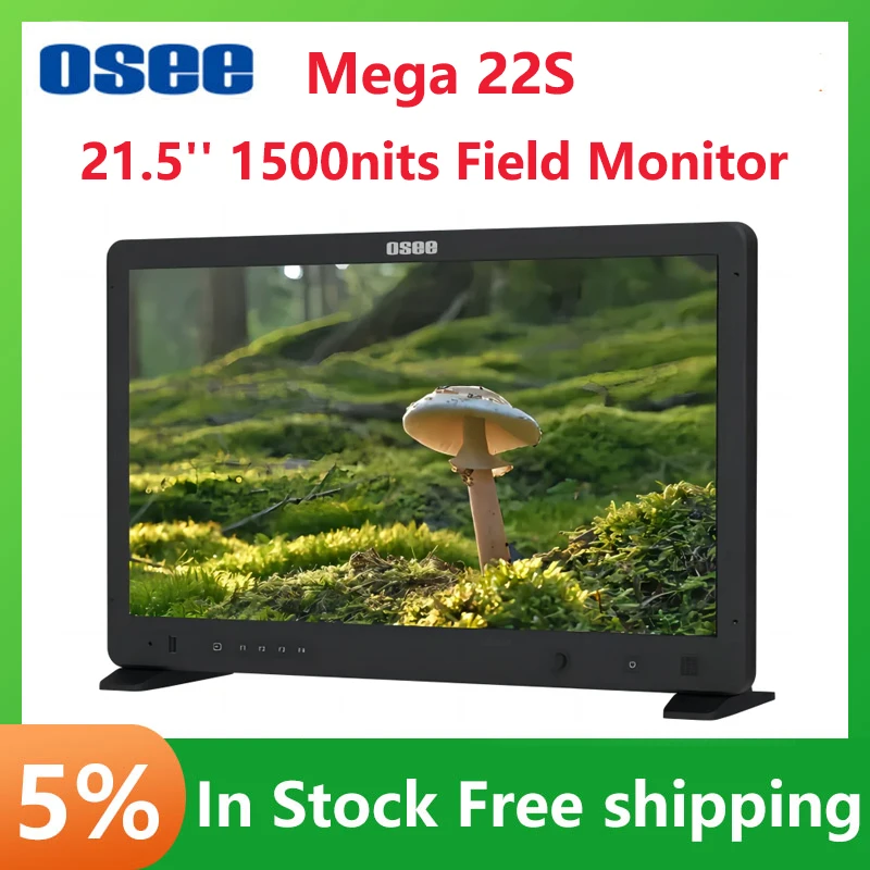 OSEE Mega 22S 21.5inch Upgrade 1500 Nits High Bright HDR V-MOUNT Studio Director Camera Field Monitor Kit for Field Production