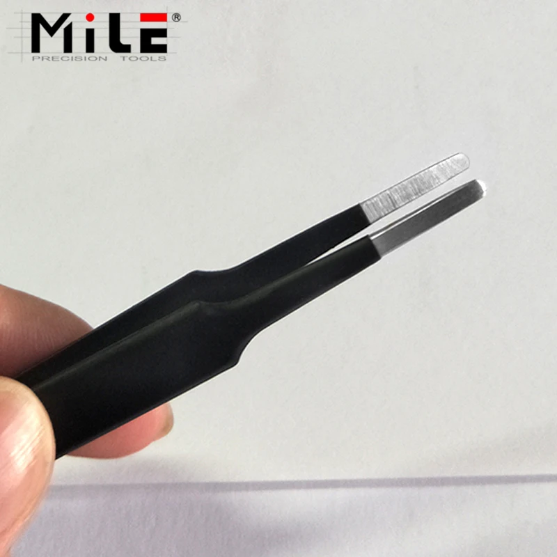 MILE 6PCS/SET ESD-10,11,12,13,14,15 Precision Anti Static Tweezers Stainless Steel Tweezers Set For BGA Work Repair Tool