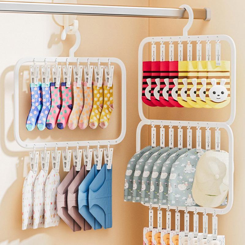  Detachable Clothes Rack Space Saving Detachable Dryer For Underwear Towels Socks Flexible Installation For Home or Travel 