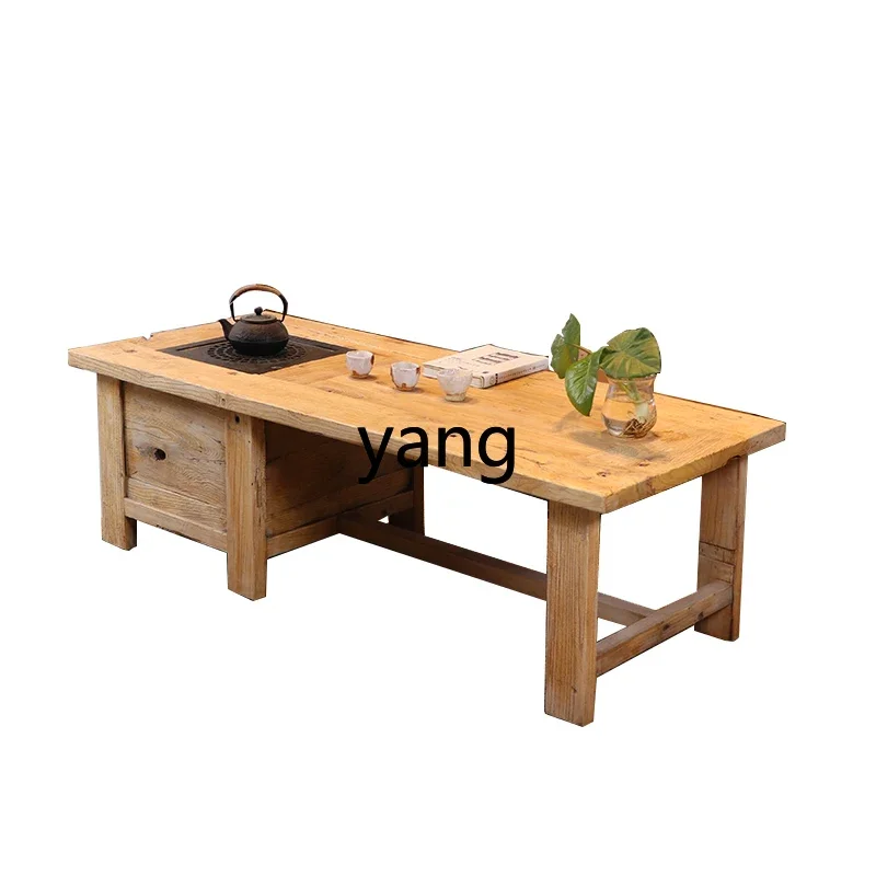 

Lmm solid wood old elm tea room balcony tatami coffee table small low tea table tea table