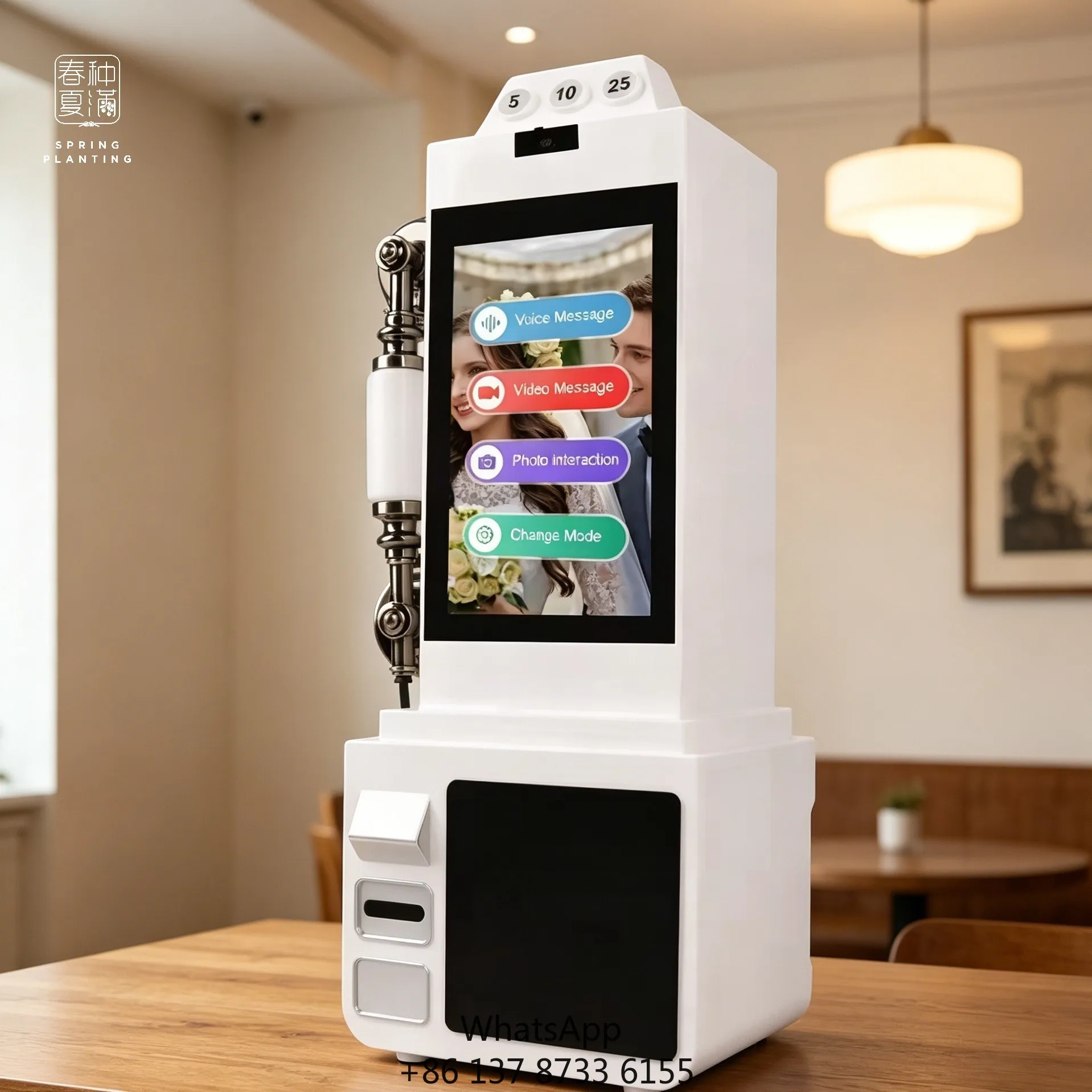 Recorder Video Touch-screen 8'' Audio&Video Guestbook 64GB Phone Guestbook For Wedding Telephone Booth