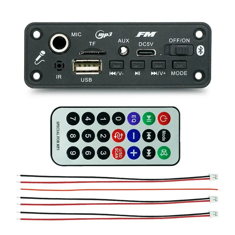 FM Radio Module Audio Amplified Decoding Module Wireless Bluetooth 5.3 Lossless USB Drive Decoder Board TF Card