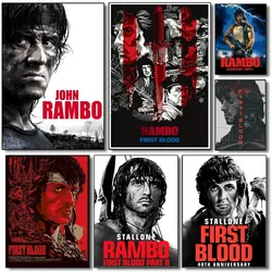 1PC Movie Rambo Poster Paper Print Home Living Room Bedroom Entrance Bar Restaurant Cafe Art Painting Decoration
