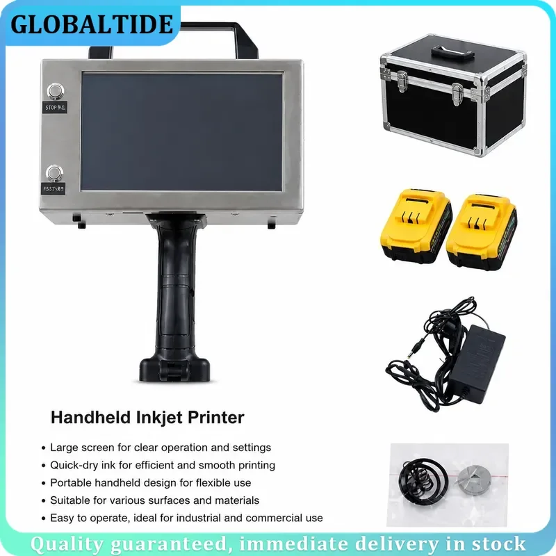 Handheld Electric Dot Peen Marker Lithium Battery Touch Screen VIN Number Marking Machine 140x50mm Range With Electromagnet