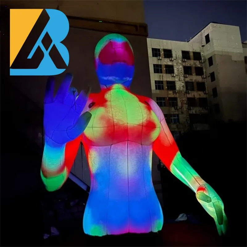 Bespoke Street Display Giant Colorful Inflatable Human Upper Body for Events Toys