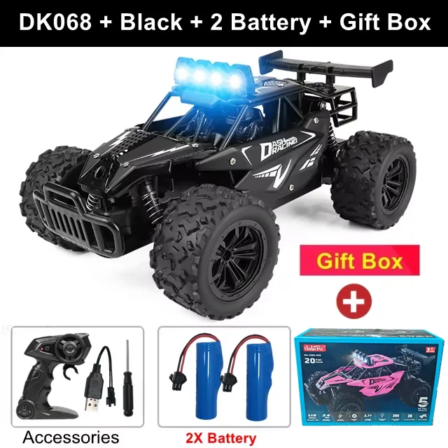 Afstandsbediening Auto RC Drift Racing 1:16 Voertuig Off Road Legering 2.4G Radio Hoge Snelheid Vrachtwagens Met LED Licht Klimmen Gift Kid Speelgoed