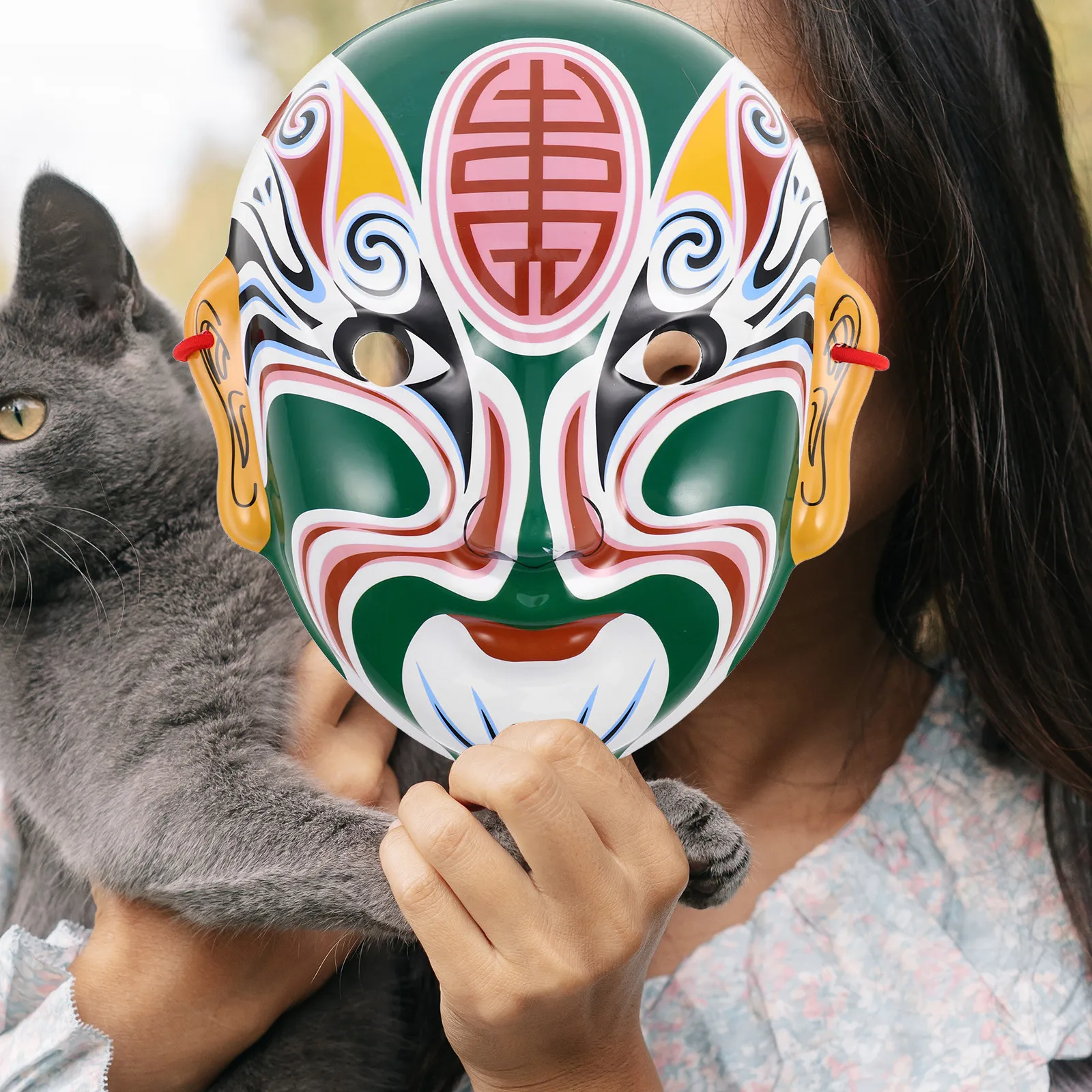 

Китайская маска-хамелеон с изысканным дизайном, яркими цветами и традиционным мастерством изготовления, идеально подходит для косплея и костюмов на Хэллоуин.