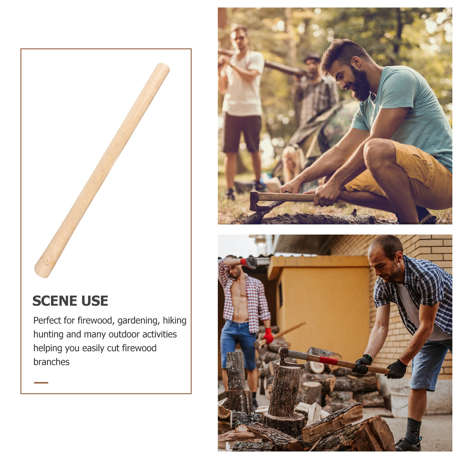 

Replacement For Wooden Outdoor Hatchet Wood Axe Part Handle Repair Tool Firewood Garden Wood Axe Handle Hunting