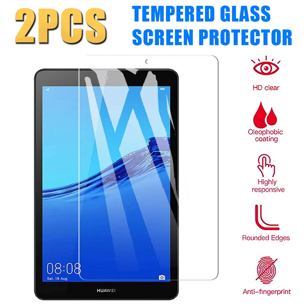 Pelindung layar Tempered Glass, 2 buah 9H asli Tablet untuk Huawei Mediapad M5 Lite 8 JDN2-L09 8.0 penutup pelindung