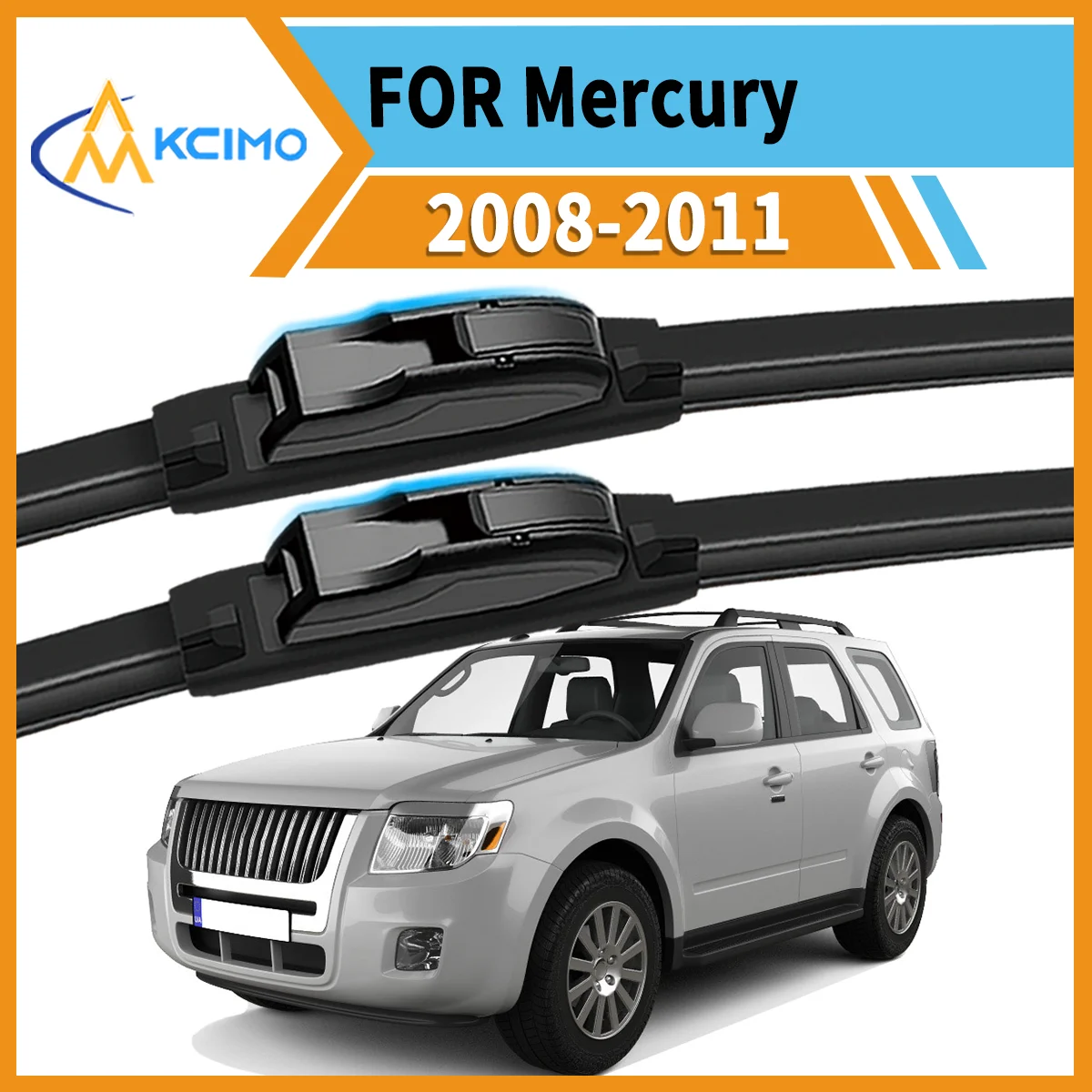 

Crystal Clear Every Drive 2-Pack Wiper Blades For Mercury Mariner 2008-2011 All-Season Performance Reduced Noise Enhanced Safety