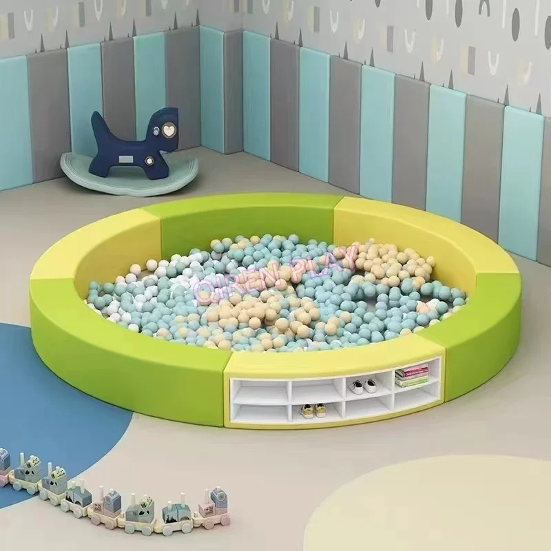 

Customize Designs Playground Softplay Ocean Ball Pool Toddler Colorful Round Soft Play Ball Pit for Party