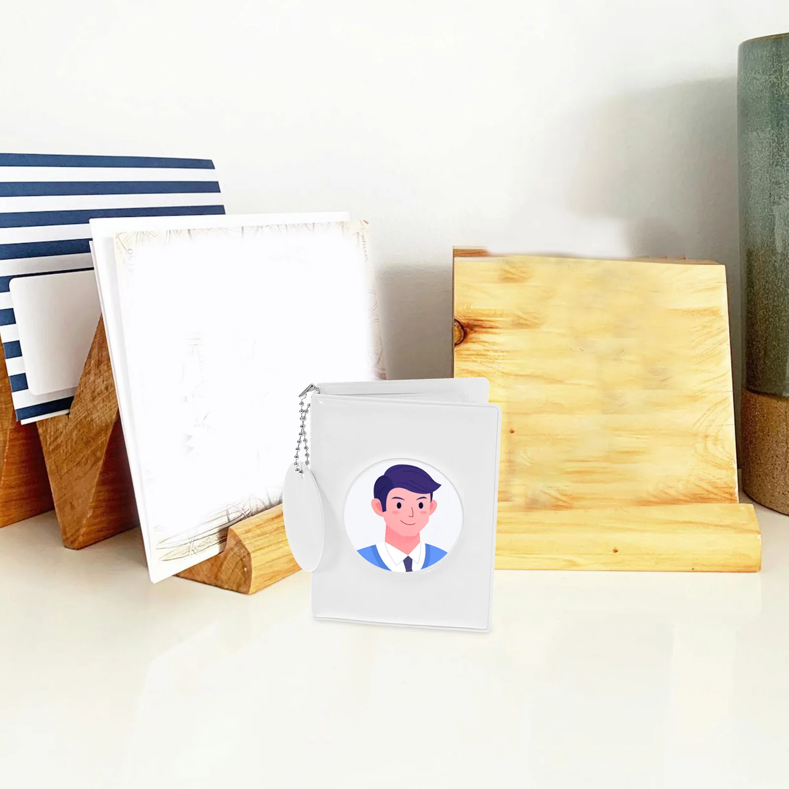 Mini Photocard Holder Book Portable 3 Inch Photo Card Binder Round Hollow Out Cover Stylish Photo Storage Album for Kpop