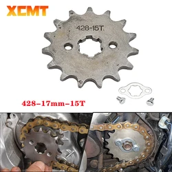 428# 17mm Teeth Front Engine Sprocket 10 11 12 13 14 15 16 17 18 19T For Motorcycle Dirt Pit Bike ATV Quad Go Kart Buggy Scooter