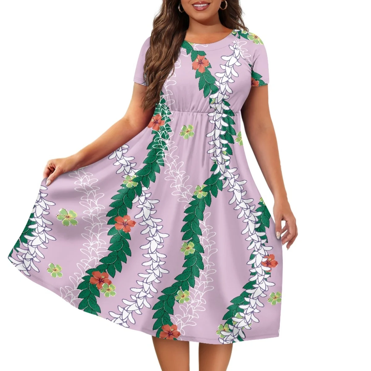 

2025 Authentic Polynesian Puakenikeni Lei Festival Dress | Artisan Printing On Demand | Samoa Hot Sale Tropical Paradise
