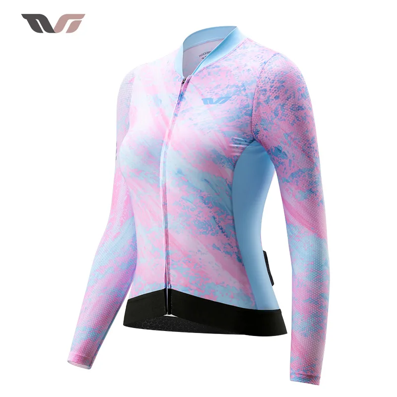 

ROCKBROS велосипедный трикотаж, весна-лето, женская велосипедная майка с длинными рукавами, дышащая, впитывающая пот, дорожная одежда для горного велосипеда