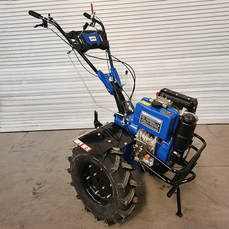Wholesalers BISON Multi-function 186FA 10hp Diesel Power Mini Tiller 4 Stroke Gear Transmission Mini Cultivator Machine For Farm
