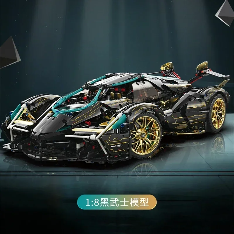 2025 New Assembled Car 1:8 Large Building Blocks Racing Car Handmade DIY Model Boy Christmas Birthday Gift