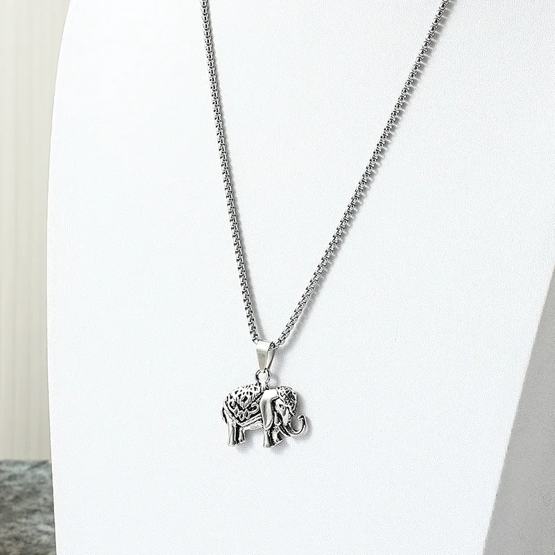 Thai elephant necklace for women, a symbol of good luck and fortune in Thailand, a wearing one of these necklaces