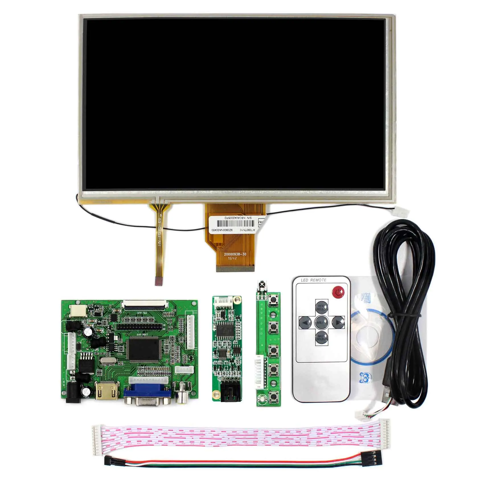 9 InchLCD Display AT090TN10 AT090TN12 3.3V LVDS Interface 800X480 LCD Screen with 50Pin LCD Controller Board