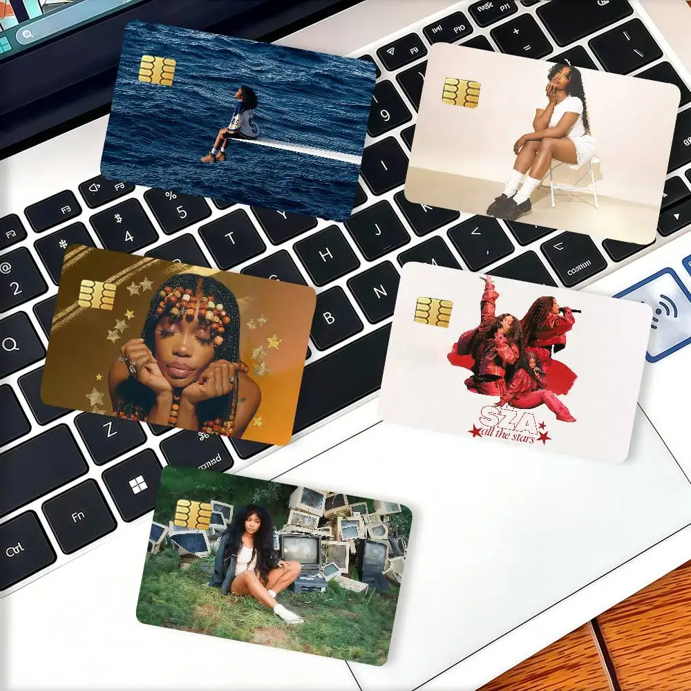 American singer S-Sza Credit Card Decorative Card Stickers Suitable For Bank Cards Metro Transit Anti-scratch Gift 4PCS
