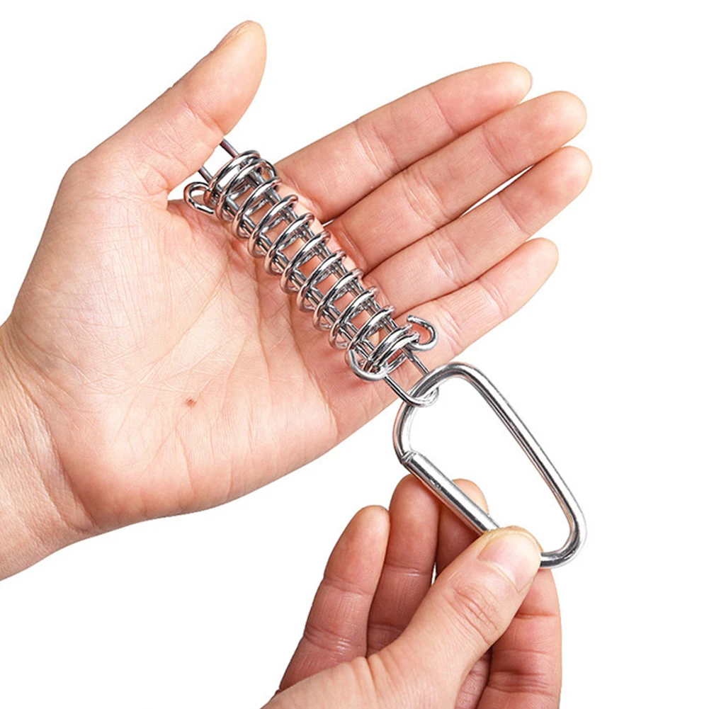 Aluminium Wind Rope Buckle High Strength Spring Hook Buckle for Camping Hiking