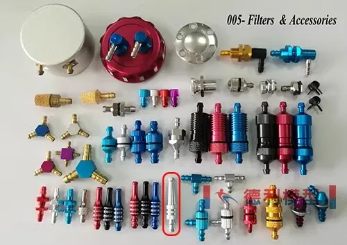 Haoye 1 PC Aluminum Alloy Fuel Nozzle Both For Methanol Gas Fuel Tank Accessories RC Model Plane Accessories