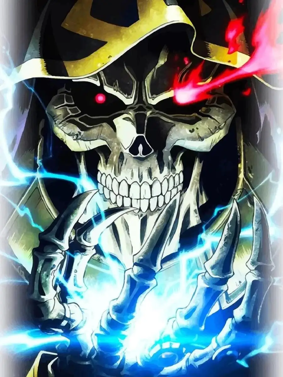 Overlord Anime Canvas Wall Art - Japanese Fantasy Adventure Character Posters for Home Decor