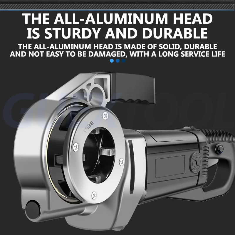 2200W Handheld Galvanized Pipes Electric Threading Machine,Small Manual Twisting Plate Thread Cutting Tool,For Water Pipes