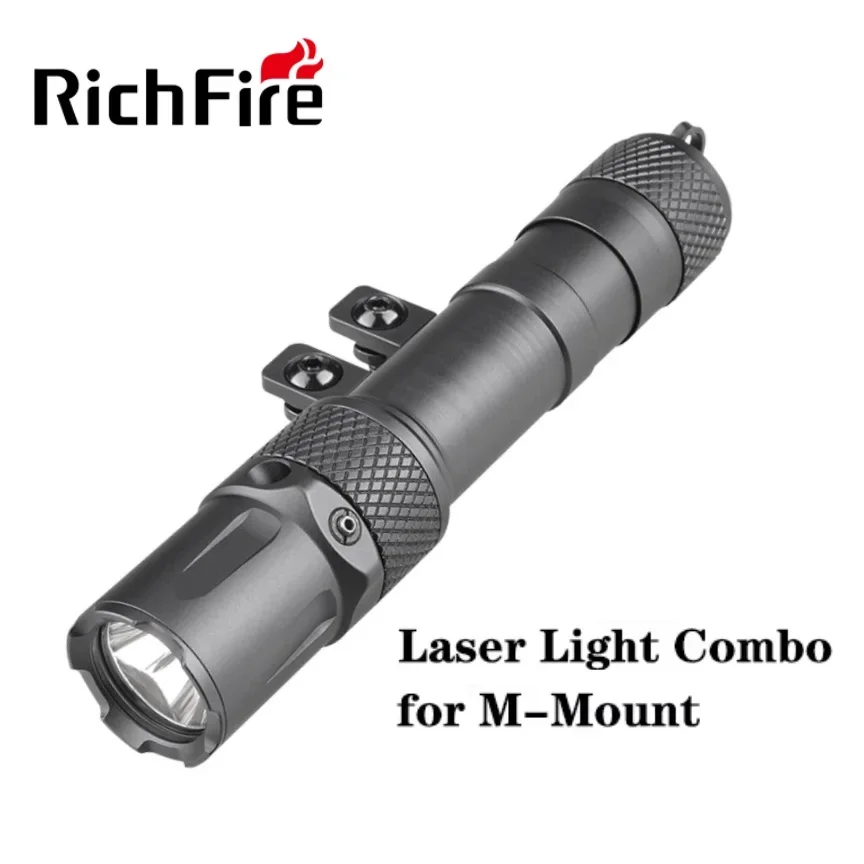 RichFire สีเขียวและสีขาว Combo ยุทธวิธีไฟฉาย SST40 LED 2000LM ชาร์จไฟฉายเลเซอร์โดย 21700 แบตเตอรี่สําหรับล่าสัตว์