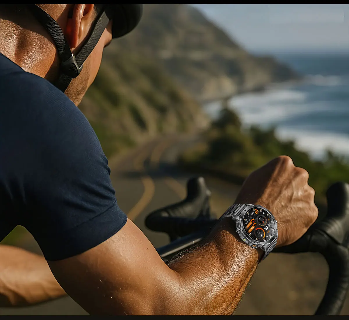 Robuste und langlebige 1400mAh Batterie Smartwatch für Herren Outdoor-Taschenlampe IPX8 Wasserdicht Herzfrequenzmessung Drahtlose Anruffunktion Sportarmbänder – Detail 32