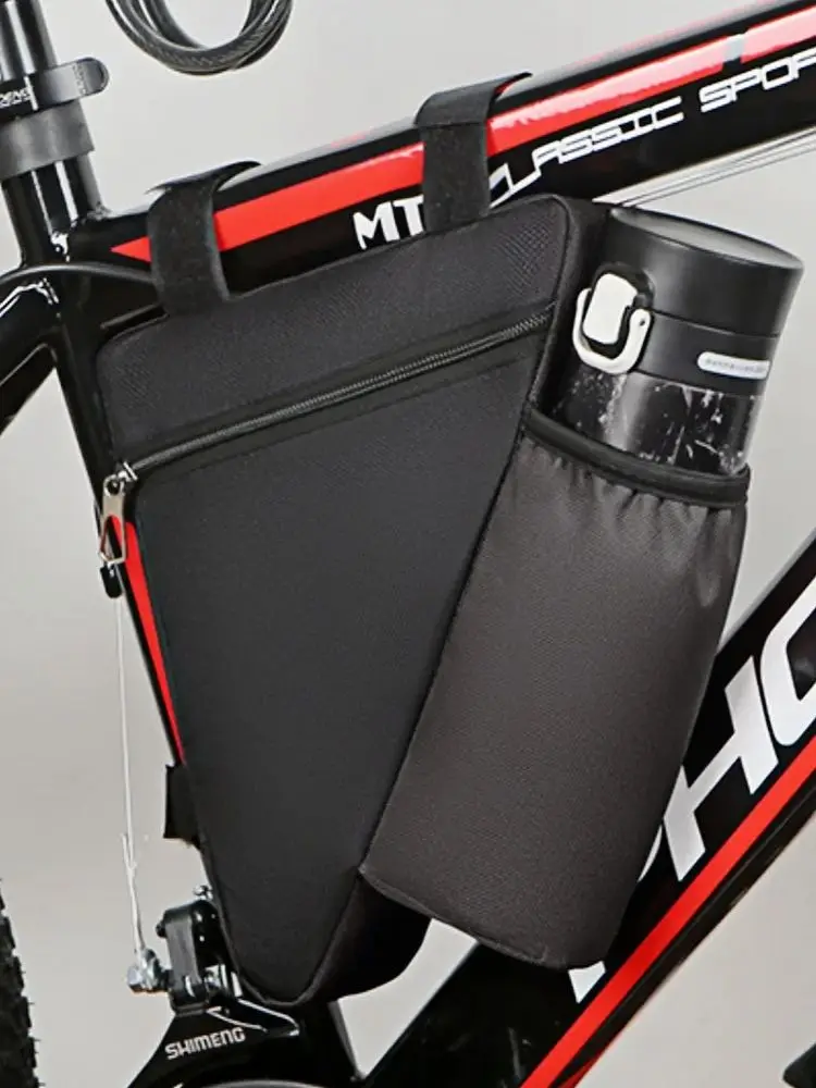 AliExpress Waterproof Bike Triangle Bag with Bottle Pocket & Phone Holder 2 Styles for MTB/Road Bikes Cycling Front Frame Storage