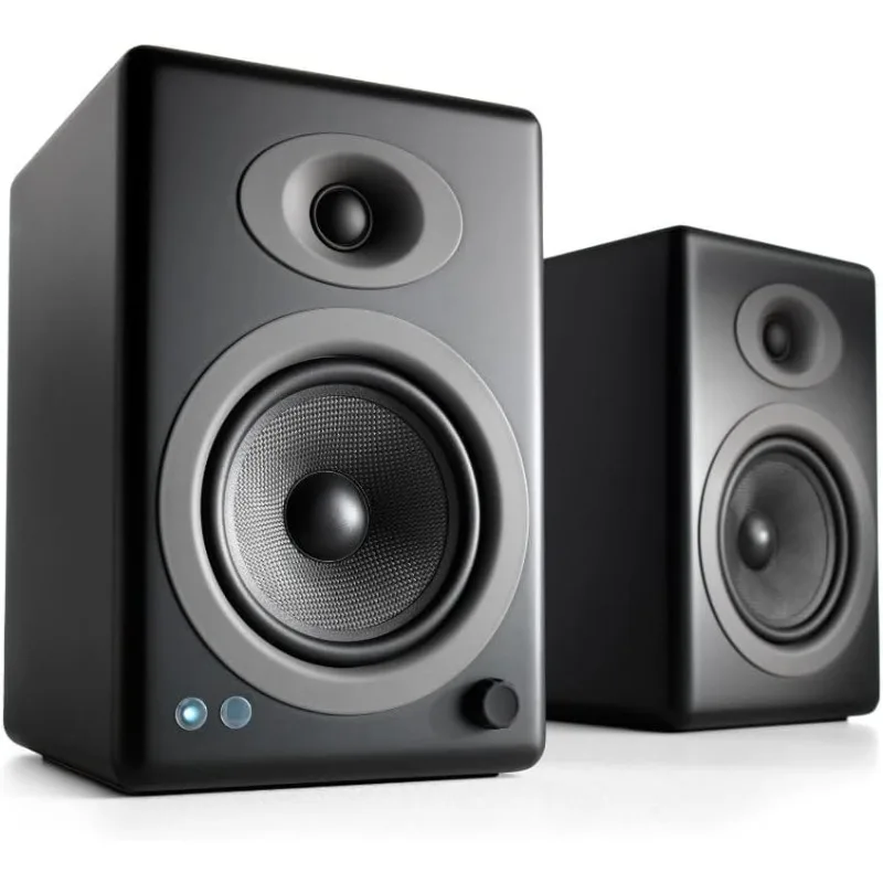 A5 Powered Bookshelf Speakers - Premium 150W Stereo Speakers for Music, Gaming, Turntables, Home Theater Systems