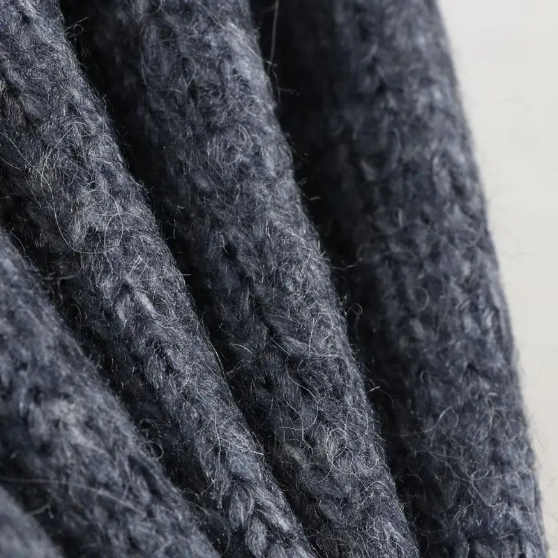 Loose Knitted Sweater Hooded Lazy Sle Women's Autumn Winter New plus Size Warm Thiened Comfortable Mid-Length High Collar