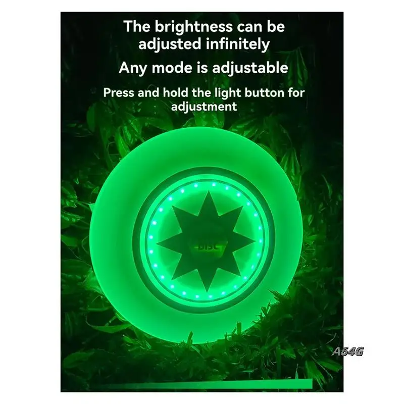 Flying Disc Flying Disc Luminescence Outdoor Playing 175G 8 Dazzling Color Modes