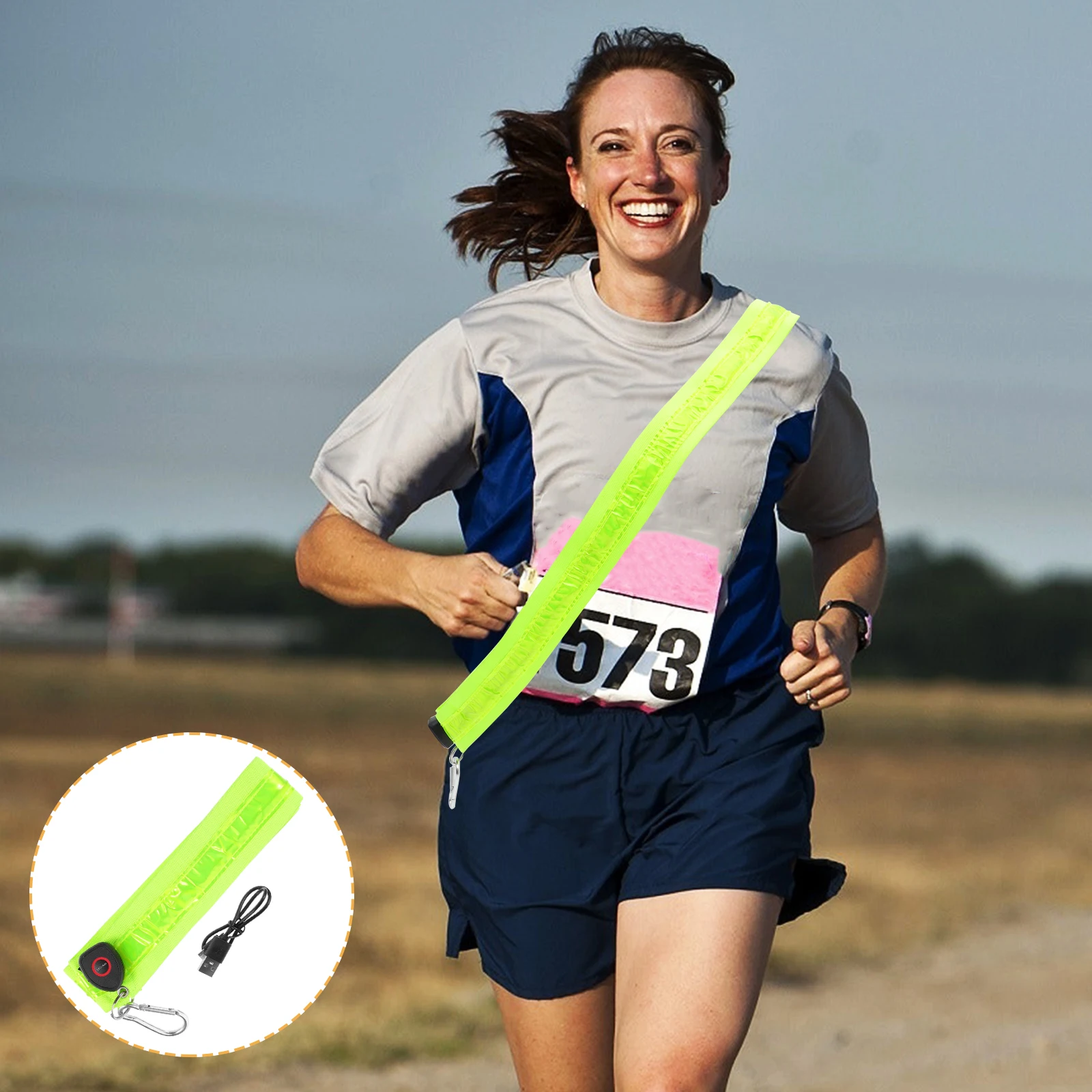 

Luminous Shoulder Glowing Belt for Night Running Reflective LED Armband Luminous Shoulder Strap Outdoor Camping Hiking Tool