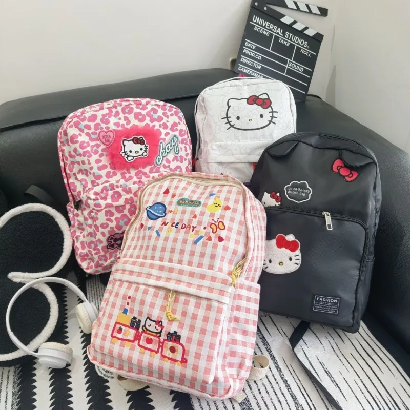 الحلو مرحبا كيتي Kawaii سانريو أنيمي الأطفال المدرسية لطيف الكرتون Kt القط على ظهره حقيبة الطالب هدايا عادية لعب للأطفال #4
