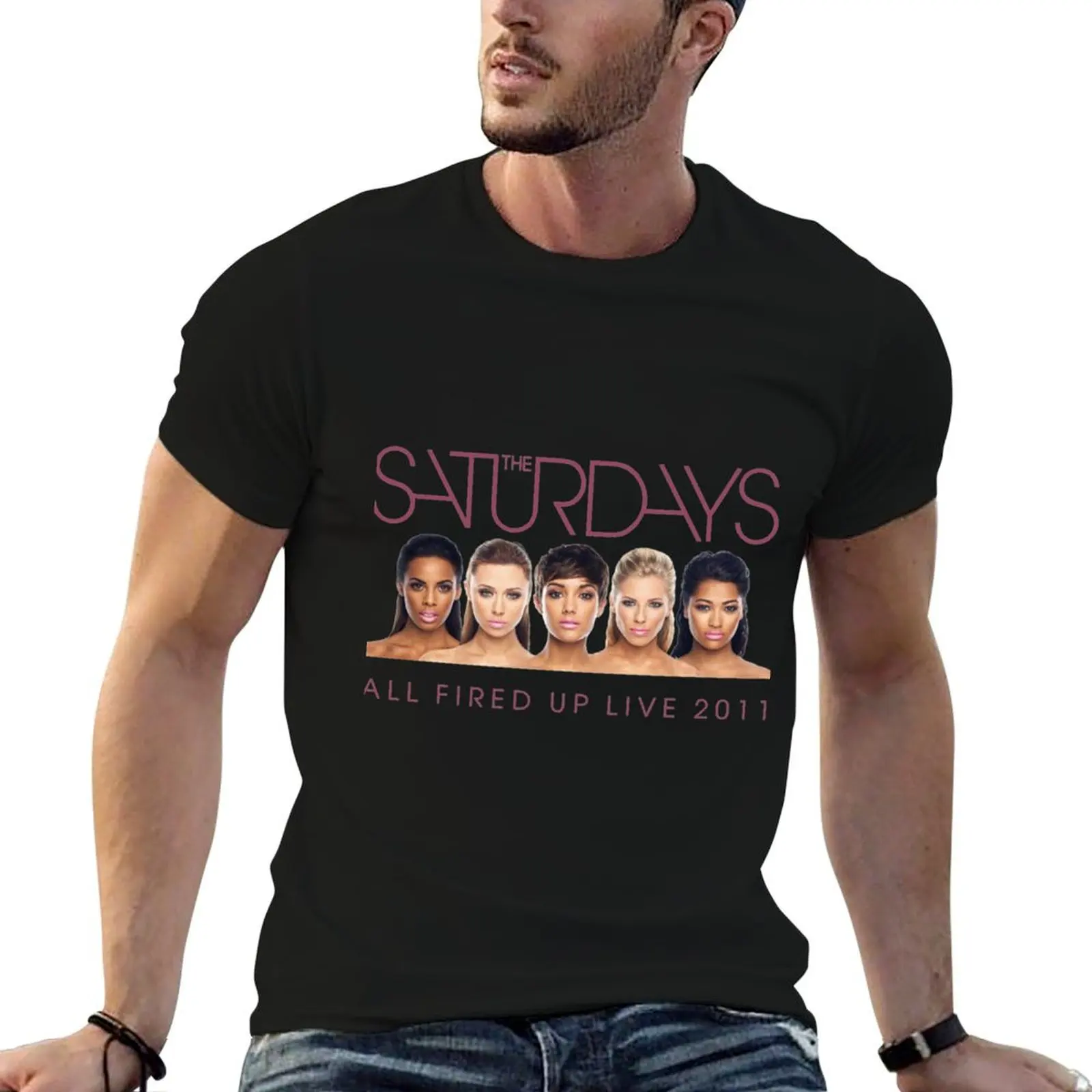 

The Saturdays - All Fired Up Live tour replica T-Shirt animal prinfor boys cute clothes cotton t shirt men
