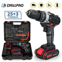 Drillpro 88VF Cordless Impact Drill Electric Screwdriver Electric Hammer Drill  Lithium-Ion Battery Winter Ice Drill Power Tools