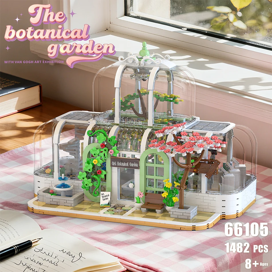 

Botanical Garden With Van Gogh Art Exhibition MOC Building Block Set DIY Construction Display Model Toys Creative Gifts For Kids