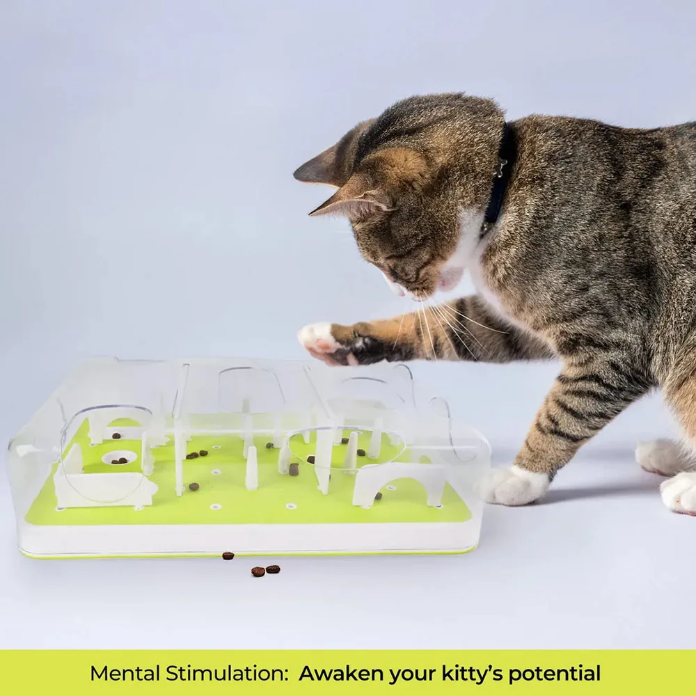 

New interactive puzzle pet toy cat maze slow food bowl anti choking food bowl fun cat toy
