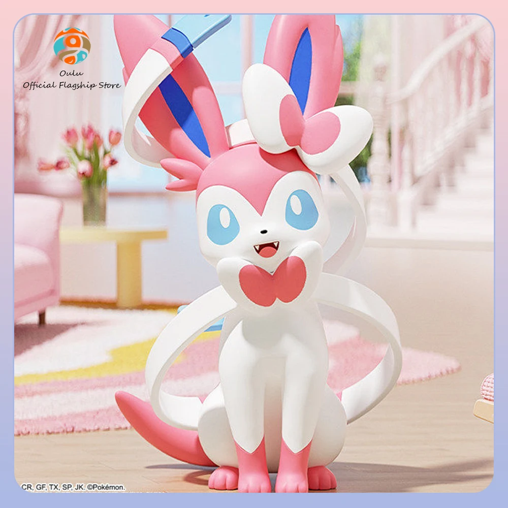 

New Genuine Glaceon Large Size Collectible Figure Pikachu Squirtle Desktop Decoration Trendy Play Sylveon Psyduck Anime Figures