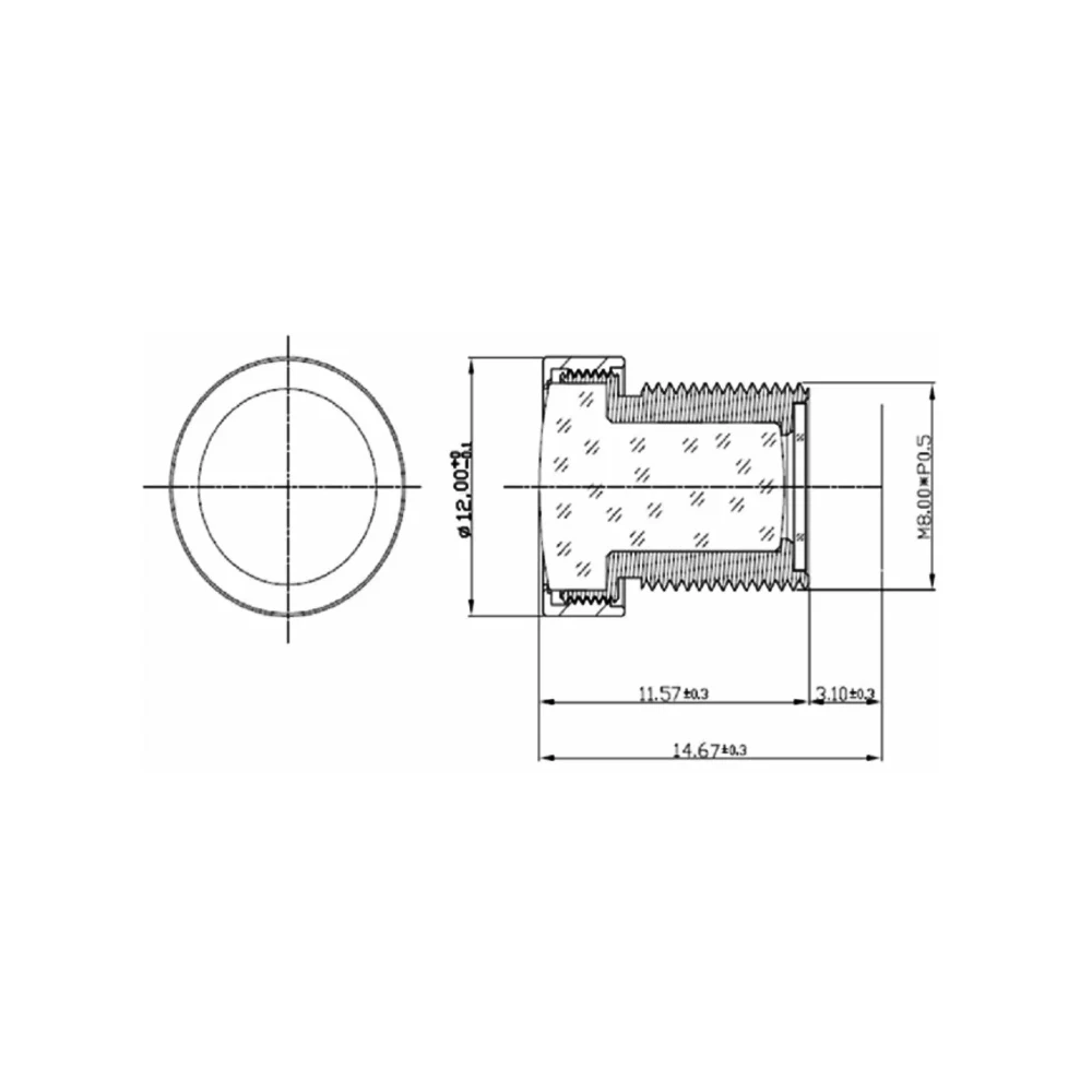 Witrue 2.1mm M8 Lens 1/3 Inch 5MP F2.2 151 Degree z 650nm IR Filter obiektywy do kamer CCTV Security Camera Wide Angle 151 Degree — zdjęcie 6