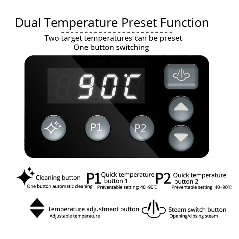 WPM 130T Professional Milk Foam Machine with Temperature Setting Steam Milk Latte Art Frother Automatic Commercial Milk Frother